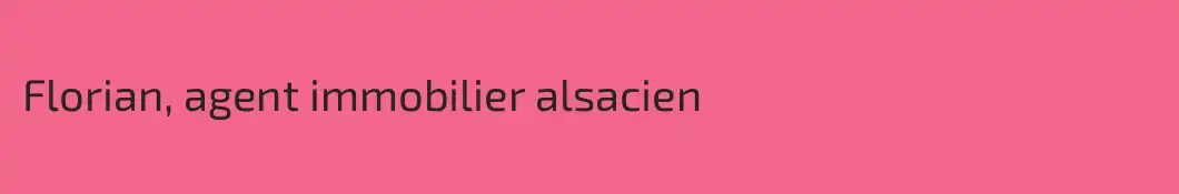 Florian, agent immobilier alsacien
